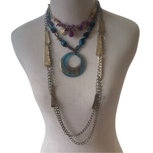 Chico’s branded Three Y2K necklaces bundle